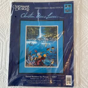 Candamar Embellished Cross Stitch Christian Riese Lassen Eternal Rainbow Sea Kit
